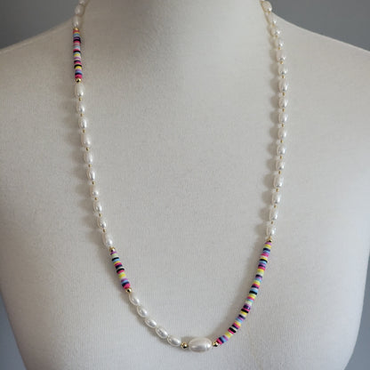 Multicolor Necklace with Freshwater Pearls