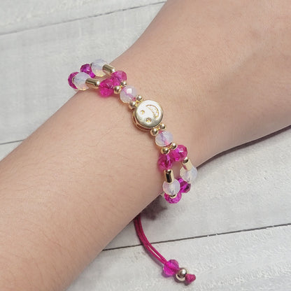 Happy Face Crystal Bracelet for Girls (Available in Many Colors)