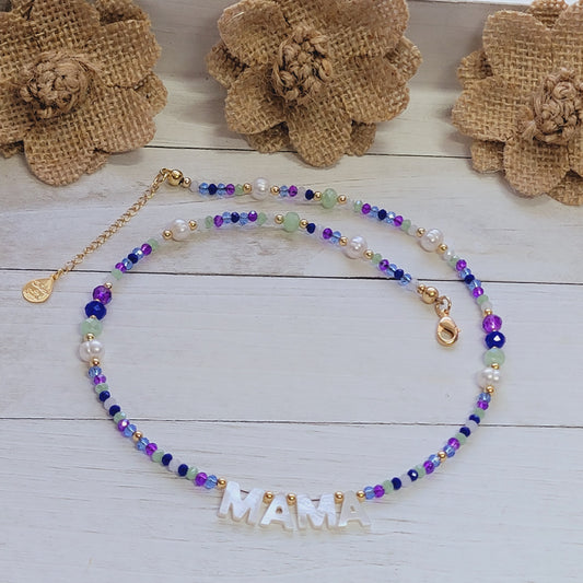 MAMA - Crystal, Nacre & Freshwater Pearls Necklace